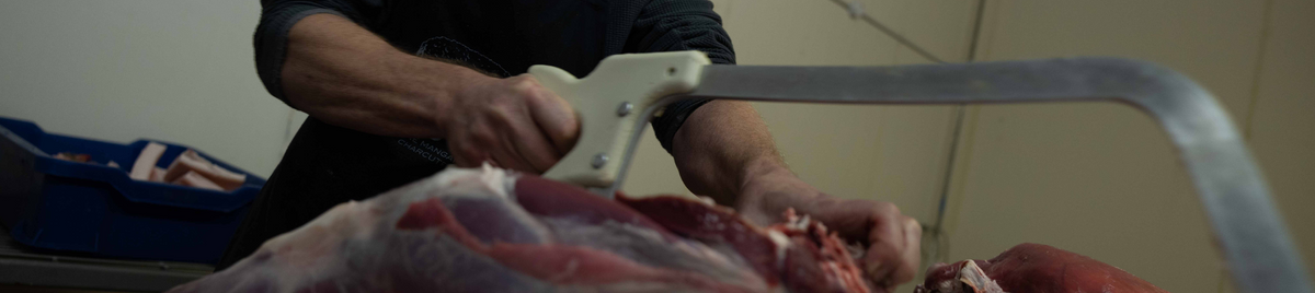 Butchery bench at Beal's Farm